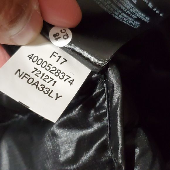 The North Face 550 Goose Down Jacket Puffer Quilted Full Zip Mens Large Grey - Picture 9 of 15